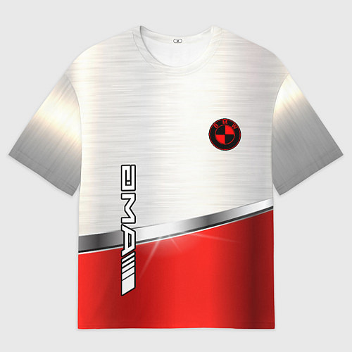 Мужская футболка оверсайз BMW metal carbon steel / 3D-принт – фото 1