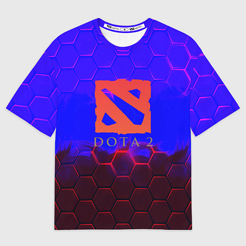 Мужская футболка оверсайз Dota 2 броня текстура / 3D-принт – фото 1