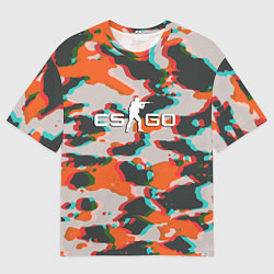 Мужская футболка оверсайз Камуфляж из игры ксго
