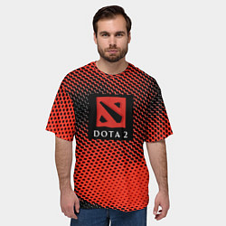Футболка оверсайз мужская DOTA 2 краски абстракция, цвет: 3D-принт — фото 2