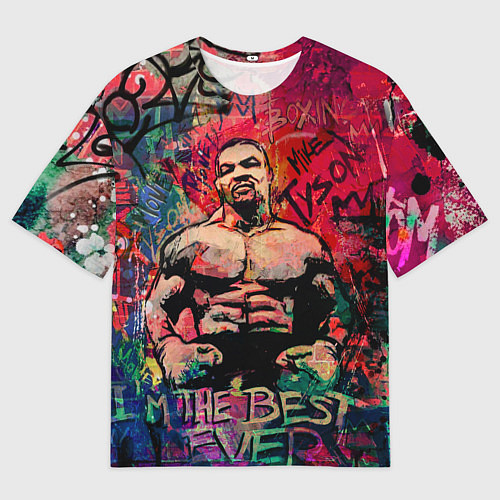 Мужская футболка оверсайз Майк Тайсон - лучший навсегда / 3D-принт – фото 1