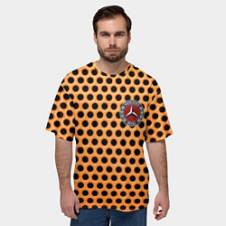 Футболка оверсайз мужская Mercedes benz metal auto, цвет: 3D-принт — фото 2