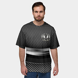 Футболка оверсайз мужская Honda metalic, цвет: 3D-принт — фото 2