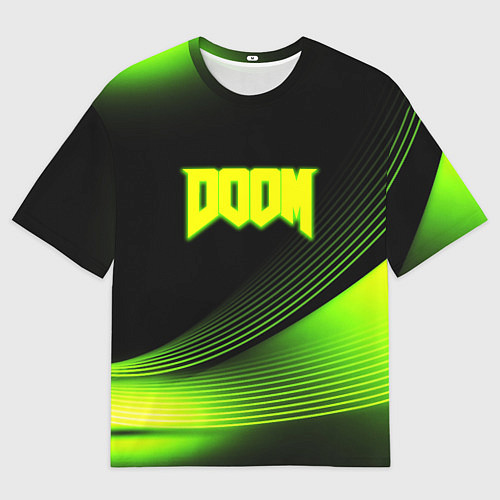 Мужская футболка оверсайз Doom абстракция кислотная / 3D-принт – фото 1