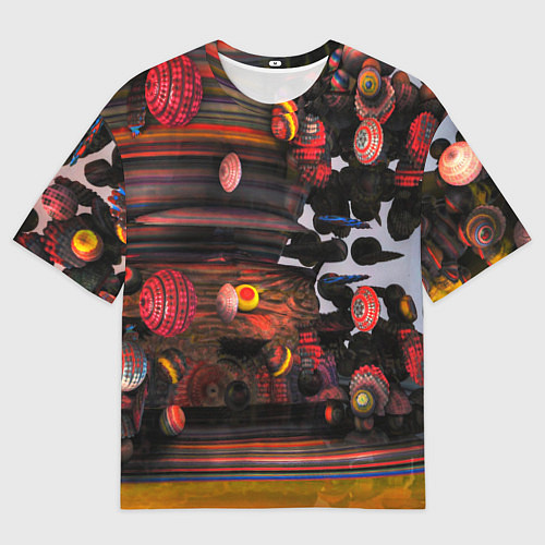 Мужская футболка оверсайз Оптические фигуры абстракция / 3D-принт – фото 1