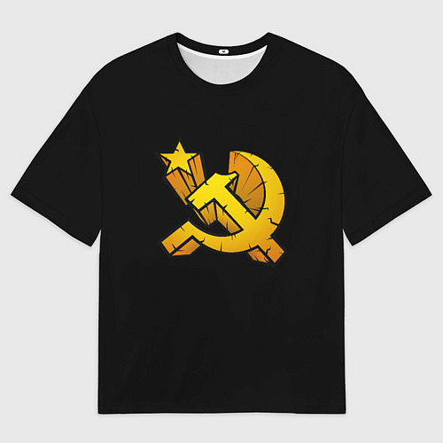 Мужская футболка оверсайз СССР серп и молот лого / 3D-принт – фото 1