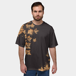 Футболка оверсайз мужская Осенние листья эффект, цвет: 3D-принт — фото 2