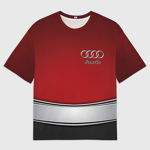 Мужская футболка оверсайз Audi metal car steel / 3D-принт – фото 1