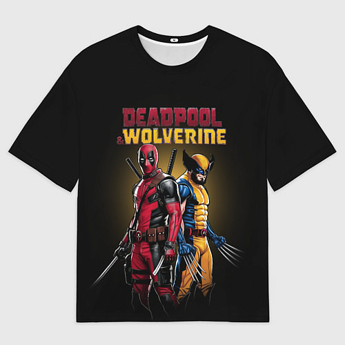 Мужская футболка оверсайз Deadpool & Wolverine - film / 3D-принт – фото 1
