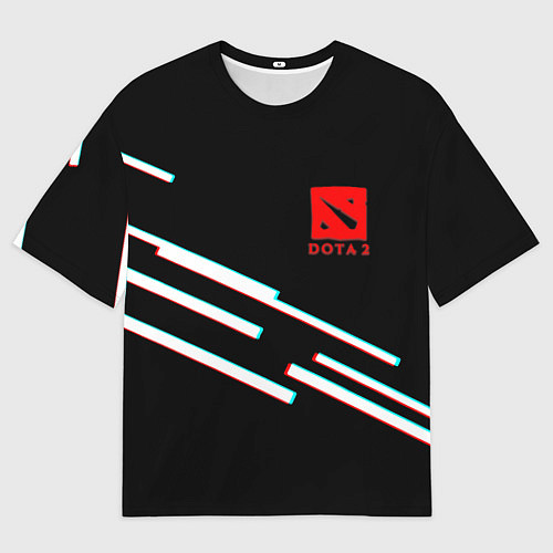 Мужская футболка оверсайз DOTA2 lines / 3D-принт – фото 1