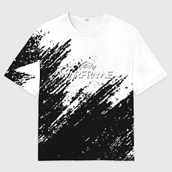 Мужская футболка оверсайз Warframe штриховка красок