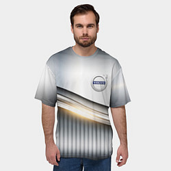 Футболка оверсайз мужская Volvo metalic car, цвет: 3D-принт — фото 2