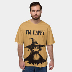 Футболка оверсайз мужская Хэллоуин ведьма im happy, цвет: 3D-принт — фото 2