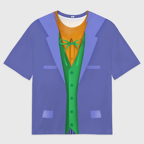 Мужская футболка оверсайз Джокер комиксный костюм низ / 3D-принт – фото 1