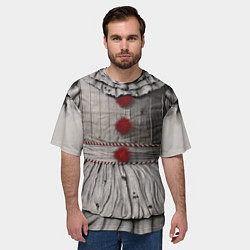 Футболка оверсайз мужская Пеннивайз костюм верх, цвет: 3D-принт — фото 2