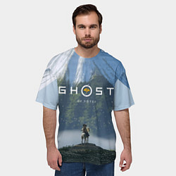 Футболка оверсайз мужская Ацу на коне Ghost of Yotei, цвет: 3D-принт — фото 2