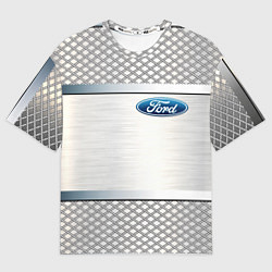 Футболка оверсайз мужская FORD metal steel auto, цвет: 3D-принт