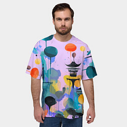 Футболка оверсайз мужская Фантазийный японский паттерн, цвет: 3D-принт — фото 2