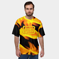 Футболка оверсайз мужская PUBG fire steel, цвет: 3D-принт — фото 2
