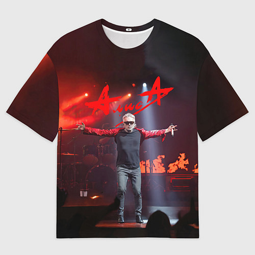 Мужская футболка оверсайз Алиса Кинчев концерт / 3D-принт – фото 1