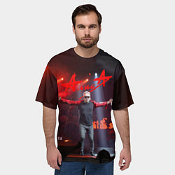 Футболка оверсайз мужская Алиса Кинчев концерт, цвет: 3D-принт — фото 2