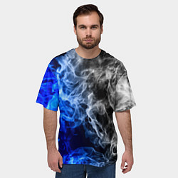 Футболка оверсайз мужская Столкновение дыма, цвет: 3D-принт — фото 2