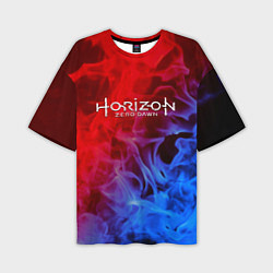 Мужская футболка оверсайз Horizon zero dawn fire gradient