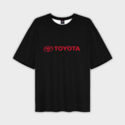 Мужская футболка оверсайз Toyota red logo auto