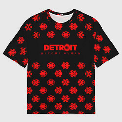 Мужская футболка оверсайз Detroit become human winter steel