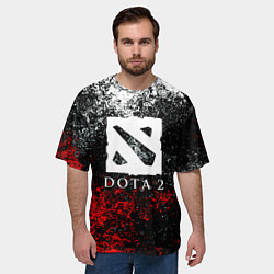 Футболка оверсайз мужская Dota2 брызги красок, цвет: 3D-принт — фото 2