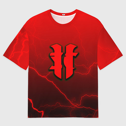 Мужская футболка оверсайз Starcraft молнии / 3D-принт – фото 1
