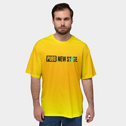 Футболка оверсайз мужская PUBG gradient steel, цвет: 3D-принт — фото 2