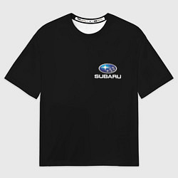 Футболка оверсайз мужская Subaru logo auto, цвет: 3D-принт