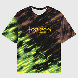 Мужская футболка оверсайз Horizon: Zero Dawn краски