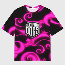 Мужская футболка оверсайз Sleeping dogs japan gta dragon