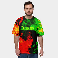 Футболка оверсайз мужская Elden ring в огне рпг, цвет: 3D-принт — фото 2