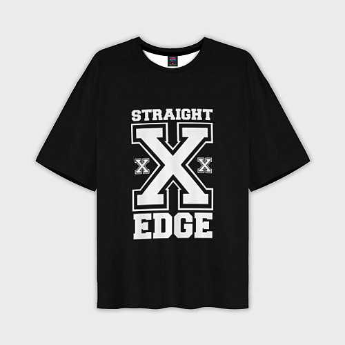 Мужская футболка оверсайз Straight edge SXE / 3D-принт – фото 1