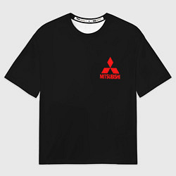 Футболка оверсайз мужская Mitsubishi logo, цвет: 3D-принт