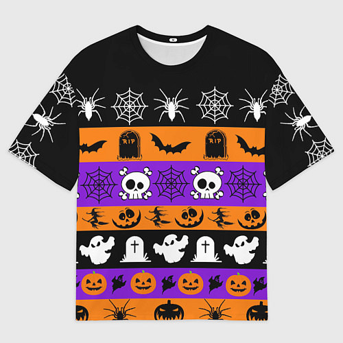 Мужская футболка оверсайз Монстры на хэллоуин / 3D-принт – фото 1
