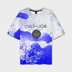 Мужская футболка оверсайз Child of Light брызги красок