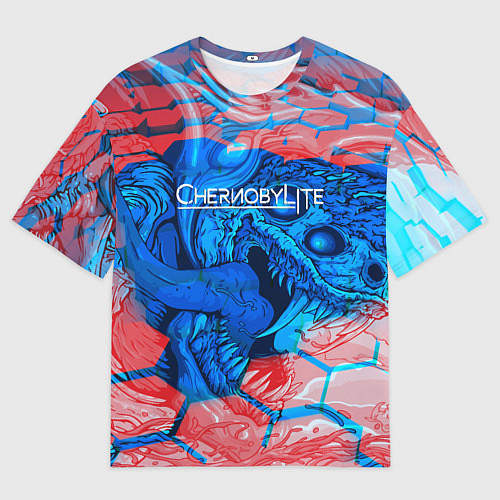 Мужская футболка оверсайз Chernobylite monster / 3D-принт – фото 1