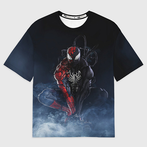 Мужская футболка оверсайз Веном и Человек-паук / 3D-принт – фото 1