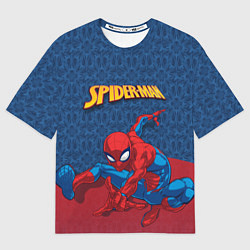 Мужская футболка оверсайз Прыжок Человека-паука