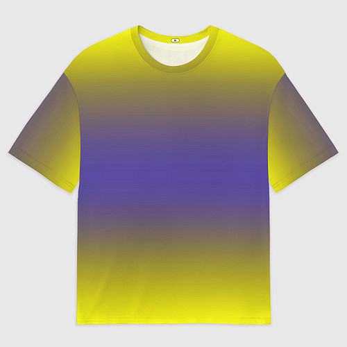 Мужская футболка оверсайз Градиент жёлто серый / 3D-принт – фото 1