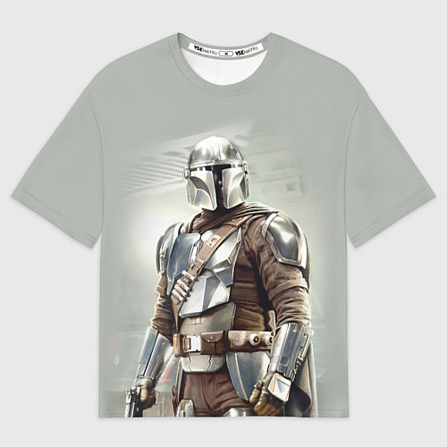Мужская футболка оверсайз The Mandalorian - Din Djarin / 3D-принт – фото 1