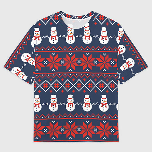 Мужская футболка оверсайз Christmas Background / 3D-принт – фото 1