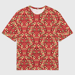 Футболка оверсайз мужская Индийский платок, цвет: 3D-принт