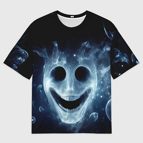 Мужская футболка оверсайз Нейросеть - улыбка привидения / 3D-принт – фото 1