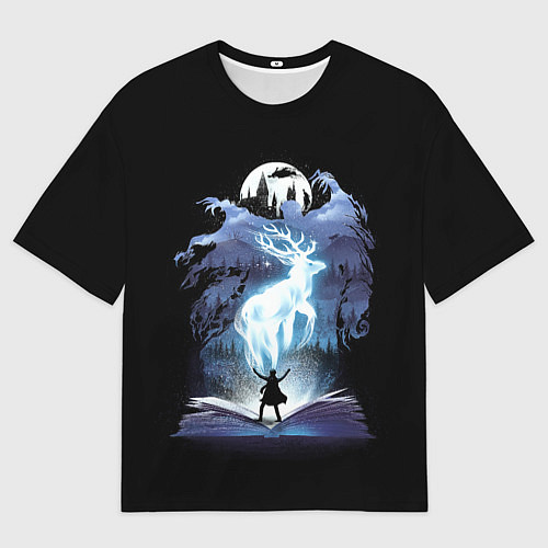 Мужская футболка оверсайз Harry Potter patronus and dementors / 3D-принт – фото 1