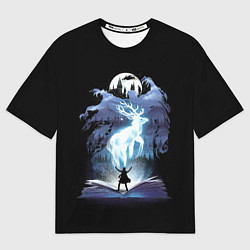 Мужская футболка оверсайз Harry Potter patronus and dementors